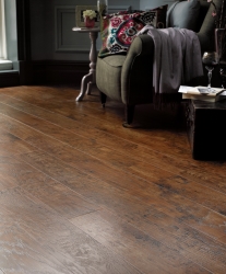 Stylish living room making great use of Karndean flooring